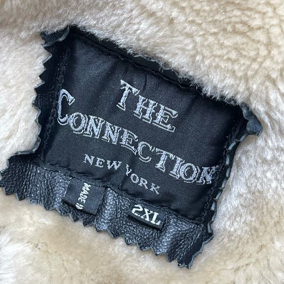 The  Connection New York Black Leather Sherpa Lined 2XL - Picture 5 of 10